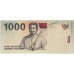INDONESIA 2000 . ONE THOUSAND 1,000 RUPIAH BANKNOTE . ERROR . MISSING INK and DETAILS